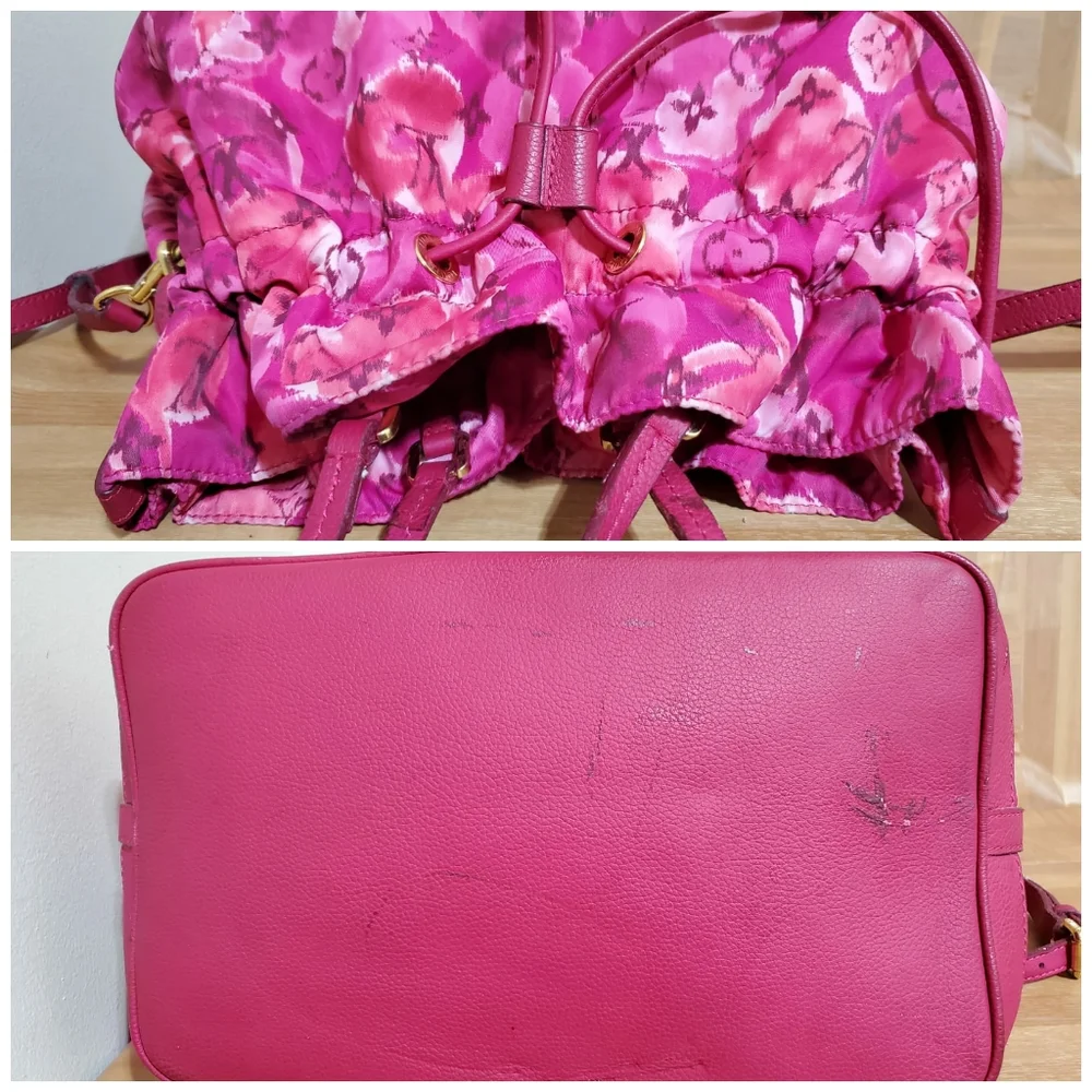 LOUIS VUITTON Limited Edition Indian Rose Monogram Ikat Floral Nylon Noe…